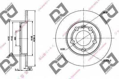 DJ PARTS bd1329 -  Тормозной диск